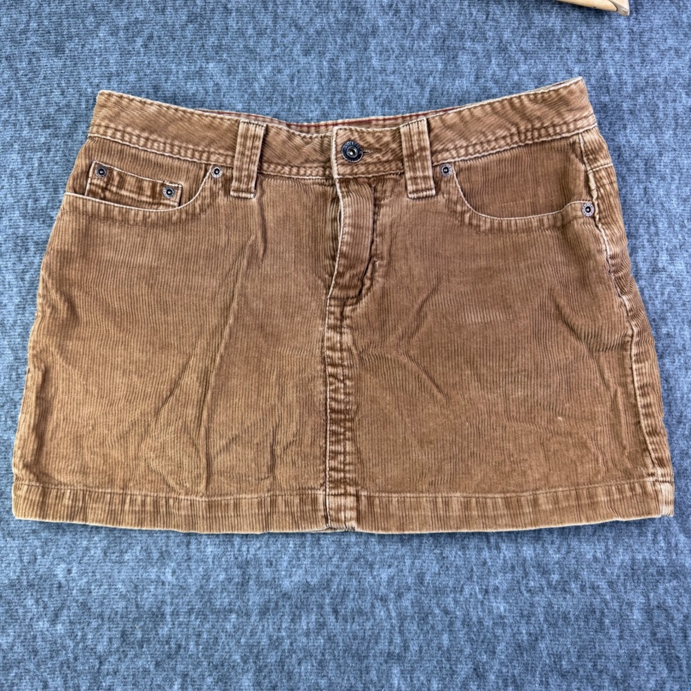 Smith's Corduroy Mini Skirt Vintage y2k Brown‎ Tan Distressed Size 28